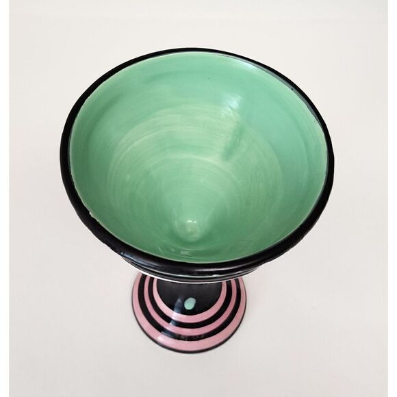 Office Quennie 7" Tini Martini Glasses Color Mint Green/Black - Picture 3 of 6